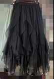 Irregular Lotus Leaf Yarn Skirt Half-Dress Woman 2025 Autumn And Winter New High-Waist Long-Scared Yarn Fairy Dress