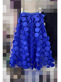 Design Sense Three-Dimensional Wave Point Retro A Skirt 2025 Autumn And Winter New Fashion Thin Mesh Dress Skirt Dress Dress Woman