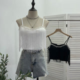 Real Shot Ins Wind Network Red Tuxedos Diamond Sleeveless Top Wearing Umbilical Cord Vest 9006