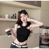 Spice Girl Chain Splicing Sling Sling Vest Female Design Sense Of Small Sexy Pure Desire Short-Sleeve-Less Thai Top