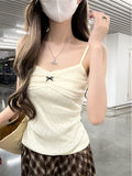Miu Lace Design Bow Sling Sling Vest 2026 New Pure Desire To Be Skinny Can Wear Coat