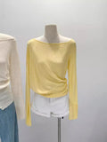 2026 Early Spring Burst Solid Color Collars With Long-Sleeved Knitted Shirts In Autumn To Slim Up With Thin Sweaters