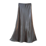 French High-Grade Glossy-Sense Fish-Tailed Half-Dressed Women's Spring 2025 New High-Waisted Hairy-Skinny-Blanesed Bag-Butg Skirt