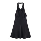 Autumn 2025 New Women's Fashion Sexy Hot Babes Silk Stanty Dress 9106331
