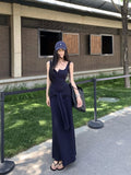 Tibetan Blue Sling Skirt Niche Temperament Dress Female Summer Temperament To Show Skinny Dress Babes Hip Dress