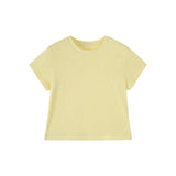 Korean Version Of Yellow Shoulder Short-Sleeved T-Shirt Women's Summer 2026 New Thin High-End Sense Slim Short Top