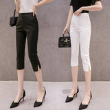 2025 Summer A Few New Fork Seven Trousers Lady Thin Slimmed Slacks Small Foot Suit Pants Pencil Pants