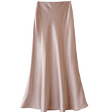 High Waist Thin Long-Skinny Vinegar Silk Slip Skirt 2025 New Bag Of Fish Tail A-Word Dress