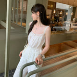 French Sweet Lace Splicing Repair Sleeveless Sleeveless Sleeve Sling Vest Women's Summer 2025 New Unique Beautiful Little Top