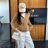 Beautiful Beautiful Knitted Hooded Sweater Jacket Women's Autumn And Winter 2025 New Cardigan Top