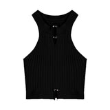 Sweet Babes Hollow Knitted Slings Small Vest Women's Summer Sleeveless Sexy Pure Desire Inside The Coat Wear
