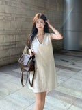 French Sleeveless Vest Dress Women's Summer New Waist Showing Thin Little Temperament Sling Dress
