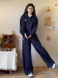 College Wind Plus-Size Sports Suit Women's Spring And Autumn Korean Version Of Students Loose Thin Sweating Trousers Casual Two-Piece Set
