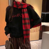 Korean Languid Wind Round Collar Collar Sweater Women 2025 New Autumn And Winter Loose Thin Knitted Shirt Top