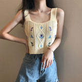 Shangya Hottie Sling Vest Women In The Summer With A Design Sense Of The Bottom Of The Knitting Short Coat Outside Tideins