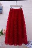 Real Shooting Autumn And Winter New 2025 Korean Original Heavy Industry Thousand Layer Wooden Ear Cake Skirt Beautiful Long Pony Dress