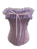 Sleeveless Short Top With Chest Pad Anti-Slip Slender Waistcoat Ponies With Bows