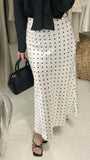2025 Spring Tuffed Denate Acetic Fishtail Skirt Half-Dress Fashion Tight Waist High Waist Long Skirt Slim Slim