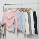 Y01 Autumn Fake Two Lace Lace Collar Folding Long Sleeves Slimming Bottom T-Shirt Blouse Female 2532