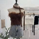 Thai Hottie With Chest Pad Haired Chest Vest With Short-Term Waistless Top 9311