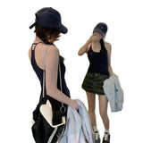 Beautiful And Beautiful Sleeveless Sleeveless Sling Female 2025 Spring And Summer New With Her Own Chest Cushions To Put On The Bottom Of The Coat