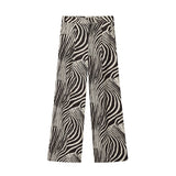 2025 New Suit Women's Hanging Neck Top Wide Leg Trousers Design Zebra 87095768