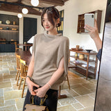 Unique Beautiful Bat Sleeve Shawl Knitted Women's 2025 Summer New Loose Lazy Style Temperament Cloak Top