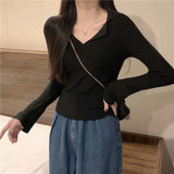 Autumn And Winter New Women's Decoration Body Slim Soft With Knitted Shirt Tide Over The Bottom Sweater Women's Clothing