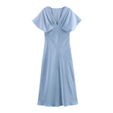 2025 Spring And Summer New Women's Fashion Temperament Casual Silk-Sense Silk-Sense Dress 2330399