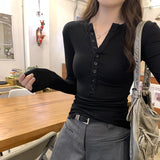 2026 Early Spring Shopping Mall Henry Collar Long-Sleeved Bottom Shirt Women Spring And Autumn Winter New Hot Girl T-Shirt Inside