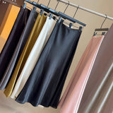 Autumn And Winter Thickened State Slid Fishtail Dress Mid-Length 2025 New High-Waist A-Word Half-Body Skirt
