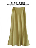 High Waist Thin Long-Skinny Vinegar Slip Half-Dress Skirt 2025 New Bag Of Hip Fish
