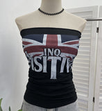 Real Picts Picts Letter Print With Chest Pads Tective Brae Girl Body Sexy Sleeveless Short Top 1586