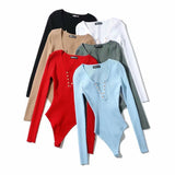 Thai Style Trend Long-Sleeved V-Neck Buckle-Coat Shirt Bottoming Women's Solid-Colored Clothes Based On