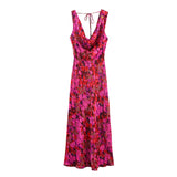 2025 New Women's Fashion Sexy Hot Girl Flower Print Dress 8908167