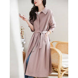 Classic Hepburn Style Long Wind Wind Wind 2025 Spring And Autumn New Fashion Personality Loose Tichale With Thin High-End Coat