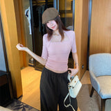High-Level Korean Chic Chic Chic Collar Five-Sleeved T-Shirt For Women's Summer 2026 New Design Top
