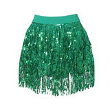 Sexy Three-Dimensional Beads Tassel Design Half-Body Skirt Tight Waist A Word Lyse Skirt Women 9120
