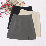Real-Shooting Half-Dressed New Spring And Summer 2025 New Suit Skirt High-Waisted Hip-Proof Open-Fork Skirt 8871