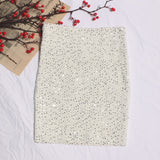 Shiny Shiny Half-Dress Tight High Waist Thin Sexy Elastic Bag Hip One-Step Skirt 3688