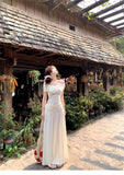 French White Shoulder-Coat Dress Women 2026 New Early Summer Wearing Temperament Thinch Waist Skirt Suit