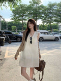 French Sleeveless Vest Dress Women's Summer New Waist Showing Thin Little Temperament Sling Dress