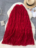 Fairy Half-Body Dress 2026 New High-End Folding Pendant Mesh Dress High Waist Thin A Word Medium Long Skirt