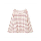 Korean Striped Oblique Shoulder Tulle Sunscreen T-Shirt Girl Summer Design Summer Seaside Wear Bare Shoulder