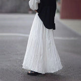 Long-Long Crumbilled Skirt Women's Dance Dress Korean High Temperature Folding Folded Skirt Flowing Folding Skirt