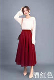 Women's Clothing 2025 Autumn And Winter 2025 New 20 Pieces Spliced Solid Color Mesh Dress Skirt A Word Umbrella Skirt