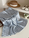 MIU Korean Vintage Aceate Sonic Face Wave Fishtail Half-Dress Woman Spring-Summer French-Style Ocean-Like-Style-Style Bag-Topped A-Character Skirt