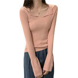 Autumn And Winter New Women's Decoration Body Slim Soft With Knitted Shirt Tide Over The Bottom Sweater Women's Clothing