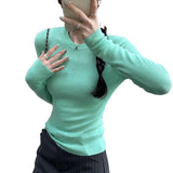 2026 Early Spring Yellow With A Thin Knitted Jersey Female Spring And Autumn Temperament Gentle Style Repair On The Body