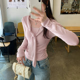 Small Design Sense Navy Collar Shawl Long-Sleeved T-Shirt Woman 2025 Early Autumn New Folds To Collect Beautiful Small Tops